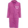 AmiAmarena Accappatoio con iniziali ricamate. Accappatoio donna in microfibra con cappuccio. Accappatoio personalizzato. Fucsia (M)