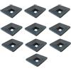 MaMa Store Maniglia Orione Ghisa Grigio Scuro Quadrata in Plastica 60x60 CC32 - Set x 10 Maniglie con Viti