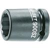 Hazet 900Sz-16 Inserto Chiave a Bussola per Avvitatori ad Impulso Doppio Esagono, Nero, Attacco Quadro, Cavo, 12.5 mm 1/2 di Pollice
