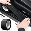 CGEAMDY Pellicola Adesiva Protezione Paraurti Portiere, Auto Universali Protettive Autoadesive Striscia, Protezione Antiscivolo Nastro Impermeabile Antigraffio Invisibile per Sottoporta（Nero）