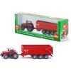 Siku 1844, Trattore Massey Ferguson con rimorchio, 1:87, Metallo/Plastica, Rosso, Rimorchio ribaltabile
