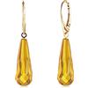 Amber by Mazukna - Orecchini da Donna in Ambra Naturale - Gioielli Eleganti in Argento Sterling Placcato Oro - Pietra Preziosa Baltica