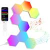 Kangtaixin Esagonali Muro LED Luci 8pcs Esagonale Gaming RGB Pannelli — Sincronizzazione Musicale Esagono Parete Lampada Stanza Esagoni Pannello Wall Luce