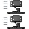 EMSea 2 chiavistelli per porta dell'armadio con 8 viti per cassetti camper e roulotte, accessori per armadi, porte scorrevoli, casa, cucina, colore: nero