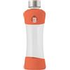 Equa Active Tangerine Borraccia 0,5L - Bottiglia di Vetro 550 ML con Custodia in Silicone - Bottiglia per Acqua in Vetro borosilicato - Vetro - Design Bottiglia Sport