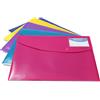 Rapesco 0701 ECO Busta Portadocumenti con Tasca ID e Bottone, Materiale Riciclato, A4, Colori Assortiti, Confezione da 5