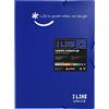 Grafoplás 4800830 Cartella con 3 alette in polipropilene con elastici, formato a libro, colore blu, come
