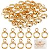 Beebeecraft 100 Pz/Scatola Ganci Gancio 18K Placcato Oro Anello Perline Gancio Ciondola Connettore Maglie con 1.8mm per Bracciale Collana Gioielli Forniture