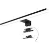Azhien Lampada da Specchio a LED 10W 820LM, 40cm Lampada Specchio Bagno Bianco Freddo 6500K,3 in 1 230V Luce Specchio Bagno Led IP44 Impermeabile, Nero