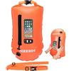 BOOSTEADY Boa da Nuoto, Borsa a Secco Migliorata Boa da Nuoto Borsa a Secco Gonfiabile da Nuoto con Tasca per Cellulare Triathlon in Acque Libere Sport Snorkeling Gara Accessori per l'allenamento
