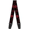 buckle-down gs-wsn020 Supernatural simboli Scattered nero/rosso - Tracolla per chitarra