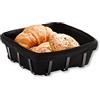Kesper Cestino per pane e frutta, nero, tessuto, metallo, dimensioni: 22 x 22 x 9,5 cm, 90885
