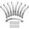 QWORK® 8 pezzi maniglie per mobili da cucina, maniglie per armadietti, lega di alluminio, distanza tra i fori 96 mm