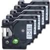 Doree Confezione da 5 nastri per etichette compatibili 45013 S0720530, 12 mm x 7 m, colore nero su bianco per DYMO LabelManager 160, 210D, 220P, 280, 350D, 360D, 400, 450, DYMO LabelPoint 100, 150,