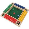 Ejoyous Shut The Box Dadi da Gioco, 4 Giocatori 8 Dadi Legno Giochi da Tavolo Dadi da Gioco Adulti e Bambini Giochi di Matematica per Aule Scolastiche Feste in Casa o Pub