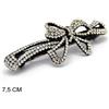 CELESTE Srl Fermaglio Fiocco Strass 7,5cm Celeste 1 Pezzo