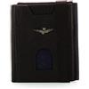 Aeronautica Militare Portafoglio Uomo compatto in pelle con chiusura ad elastico Aeronautica Militare Linea Soft Nero AM185