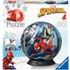 Ravensburger - Puzzle 3d Ball Marvel: Spiderman | Puzzle 3d Bambini A Partire Dagli 6 Anni | Modellismo Da Costruire Bambini Di 73 Pezzi | Regalo Bambino 6 Anni E Più