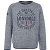 Lonsdale London Borden - Felpa Girocollo da Uomo, Uomo, 114704, Grigio, M