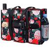TOPDesign Borsa tote resistente all'acqua con 13 tasche esterne e interne, chiusura superiore con cerniera e supporto inferiore spesso, per donne che lavorano, insegnanti, infermieri, contabili,