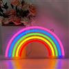 UExnkj-Y Insegna al Neon a Arcobaleno,Luci al Neon LED Alimentato a batteria o tramite USB,adatto per la camera da letto,bar,Halloween,Natale, decorazione da parete,regalo Arcobaleno neon