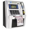 LB Salvadanai Banca dei Soldi Banca di Risparmio Bancomat Salvadanaio elettronico Digitale per Monete e Banconote, Mini salvadanaio,Nero/Argento(Versione EURO)