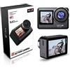 SJCAM SJ11 4K30FPS Action Cam, 2.4G/5G WiFi Telecamera Supporto Telecomando,2.33'' Schermo tattile 154° FOV con stabilizzazione 6-aixs, Corpo 5M impermeabile fotocamera subacquea con 32G SD Card