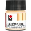 Marabu Colorado Gold 12640005798 - Colore Effetto Metallizzato, 50 ml, a Base d'Acqua, Resistente alla Luce, ad Asciugatura Rapida, per pennelli e tamponi su superfici assorbenti