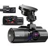 VANTRUE N4 3 Lent 4K Dash Cam 2.5K + 2.5K + 1080P, Telecamera per Auto 4k+1080P HDR 30FPS, Dashcam 3 Canali a 360 Gradi 24h. Modalità di parcheggio, Visione Notturna IR Sensore G, WDR 2.45 Max 512GB
