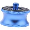 Generic Adattatore convertitore maschio da 1/4 a 3/8 femmina per treppiede monopiede fotocamera blu