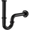 Detbom Sifone Universale,Sifone Lavabo Bagno 11/4 x 32 mm,DETBOM Tubo di Scarico Standardizzato Sifoni per Lavabo Bagno,Sifone con Manicotto in Gomma,Sifone/Guarnizione dell'odore per Lavabo
