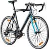 Galano Bicicletta da corsa 700c Giro D'Italia 28 Fitness Bike Road Bike 14 velocità (nero/blu, 56 cm)