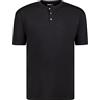 ADAMO Maglietta da uomo con bottoni, vestibilità normale, kaki, serie Silas, taglie forti fino a 10XL, Nero , 5XL