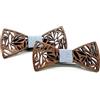 HZQIFEI 2 pezzi Papillon in legno, papillon in legno, per bambini, per feste, matrimoni, cerimonie, Stile#01, Ensemble de 2 pièces