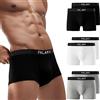 FALARY Boxer Uomo Mutande Uomo Boxer Underwear Cotone Elasticizzato Aderenti Shorts Intimo Slip sotto Pantaloni Sportivi da Uomo (Pacco da 6),Bianco/Nero/Grigio S