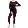 Gomati Termica e Funzionale Set Intimo Senza Cuciture - Nero/Rosa S/M