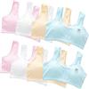ACMEDE 8 Pezzi Reggiseno Bambine e Ragazze Bustier Bustino con Imbottitura, Reggiseni Imbottiti Sportivi in Cotone Top Corto Canotta Reggiseno Sportivo da Allenamento per Bambina Ragazza
