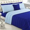 Viterbo Biancheria - Piumone Matrimoniale Invernale Caldo, Trapunta Invernale Matrimoniale Made in Italy, Imbottitura di 300 Gr/Mq, Coperta Copriletto (Matrimoniale (4111), Blu/Celeste)