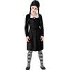 Atosa-31639 - Costume per travestimento da fantasma, 7-9, da ragazza, 31639, colore: nero, da 7 a 9 anni