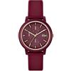 Lacoste Orologio Analogico Multifunzione al Quarzo da Donna Collezione LACOSTE.12.12 MULTI con Cinturino in Silicone Bordeaux - 2001328