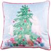 Fusion - Winter Friends - Cuscino imbottito in velluto - 43 x 43 cm in verde