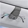 Porta Occhiali Auto Magnetico In Pelle E Alluminio - 2 Pezzi, Supporto Per Visiera Parasole, Porta Biglietti