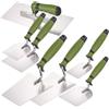 Colorus Set professionale di cazzuole da muratore, 7 pezzi, in acciaio inox, set di cazzuole da muratore, spatola da muratore, spatola per gesso, set di attrezzi da muratore