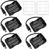 KUOQIY 5 Pezzi 6x1.5V AA Supporto Batteria, KUOQIY 9V Portabatteria con Spina CC, AA Battery Holder, con Custodia Batteria in Plastica