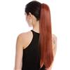WIG ME UP - YZF-1094S-130 Toupet Coda di cavallo Fermacapelli a pettine e Fascette 63 cm Lisci Rosso Rame