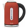 H.Koenig Bollitore elettrico programmabilein acciaio INOX 1,7L BOE54 Rosso, Termostato regolabile 40-100°C, Bollitura rapida, Compatto, Mantenimento in caldo, 2200W
