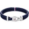 Tommy Hilfiger Jewelry Braccialetto da Uomo in Pelle con Chiusura in Acciaio Inox - Disponibile in Blu o Nero