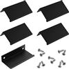 Aerzetix - C63907 - Set di 5 maniglie per mobili interasse 64mm - porte armadio cassetto decorazione interno arredamento cucina soggiorno assemblaggio - in metallo - finitura nero opaco