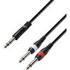 Adam Hall Cables 3 STAR YVPP 0600 - Cavo Audio Jack stereo da 6,3 mm a 2 x Jack mono da 6,3 mm 6 m