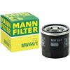 Mann Filter MANN-FILTER, MW 64/1 Filtro olio | Per Motociclette, Massime prestazioni filtranti, Protezione motore, Guarnizione alta qualità, Qualità originale OE